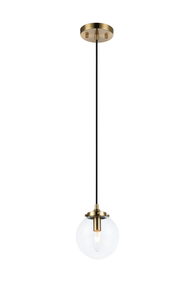 Matteo Lighting - C63001AGCL - One Light Chandelier - The Bougie - Aged Gold Brass