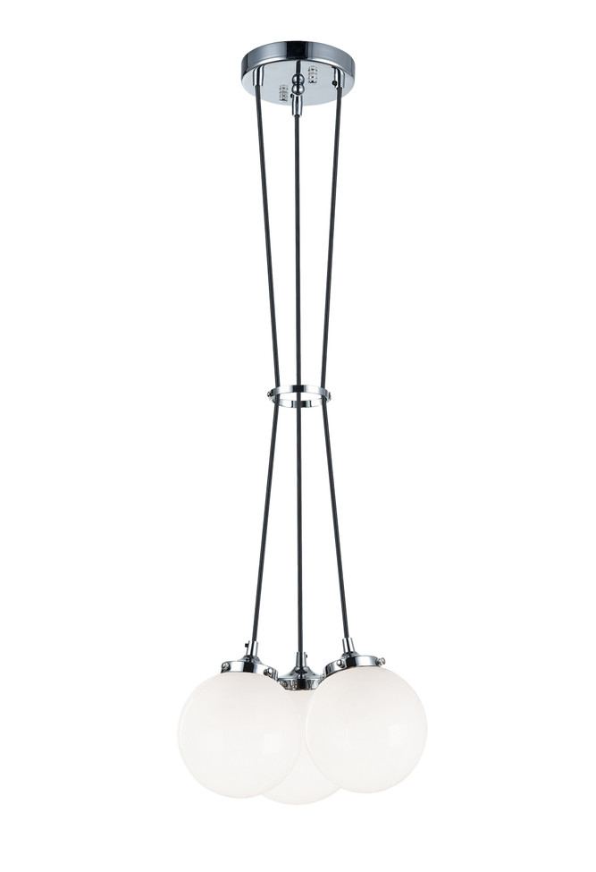 Matteo Lighting - C63003CHOP - Three Light Pendant - The Bougie - Chrome
