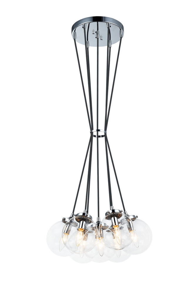 Matteo Lighting - C63007CHCL - Seven Light Pendant - The Bougie - Chrome