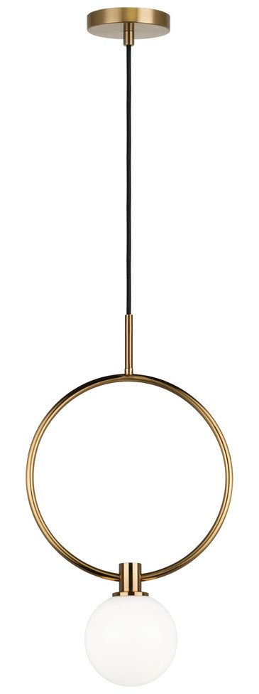 Matteo Lighting - C71301AGOP - One Light Pendant - AVERLEY - Aged Gold Brass