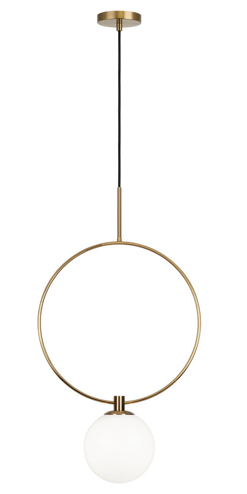 Matteo Lighting - C71311AGOP - One Light Pendant - Averley - Aged Gold Brass
