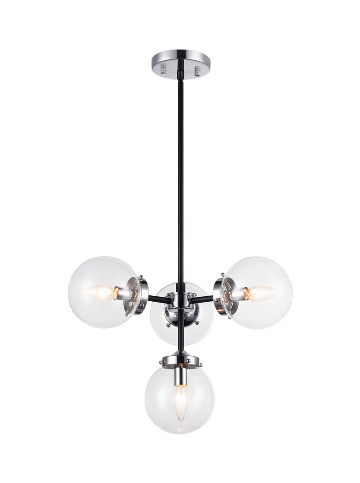 Matteo Lighting - C72304CHCL - Four Light Pendant - Maru - Chrome