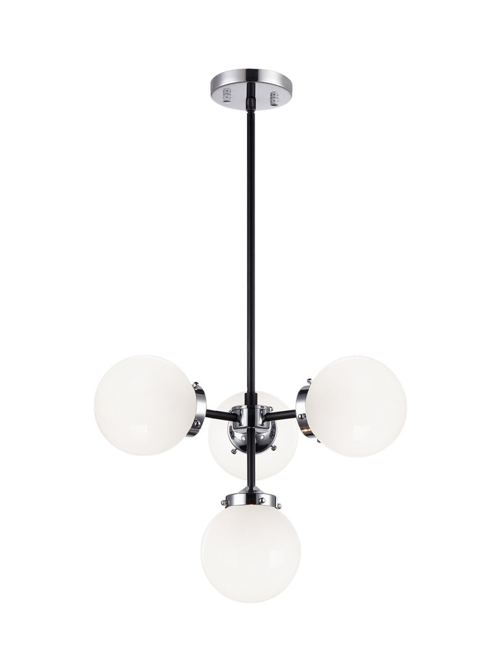 Matteo Lighting - C72304CHOP - Four Light Pendant - Maru - Chrome