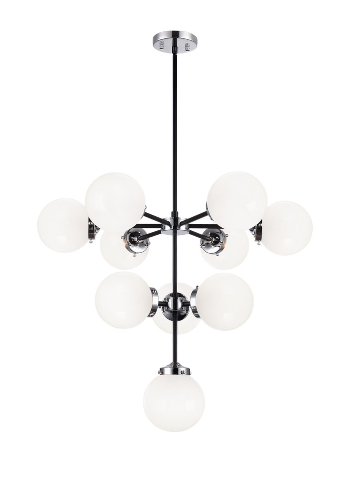 Matteo Lighting - C72310CHOP - Ten Light Chandelier - Maru - Chrome