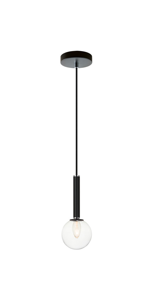 Matteo Lighting - C75301BKCL - One Light Pendant - Stellar - Black