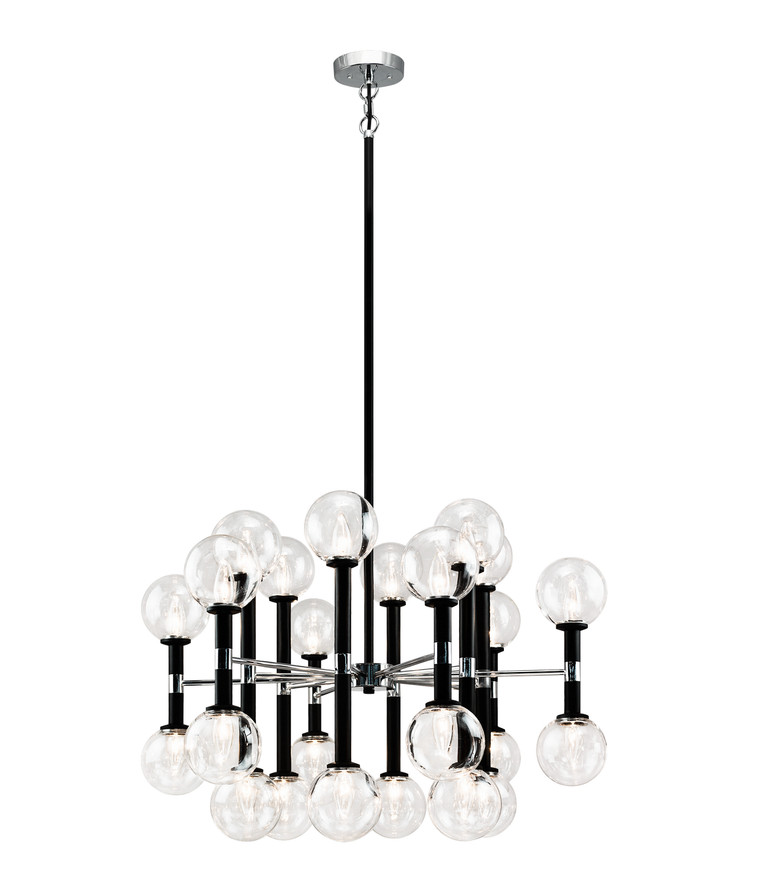 Matteo Lighting - C75324BKCL - 24 Light Chandelier - Stellar - Black