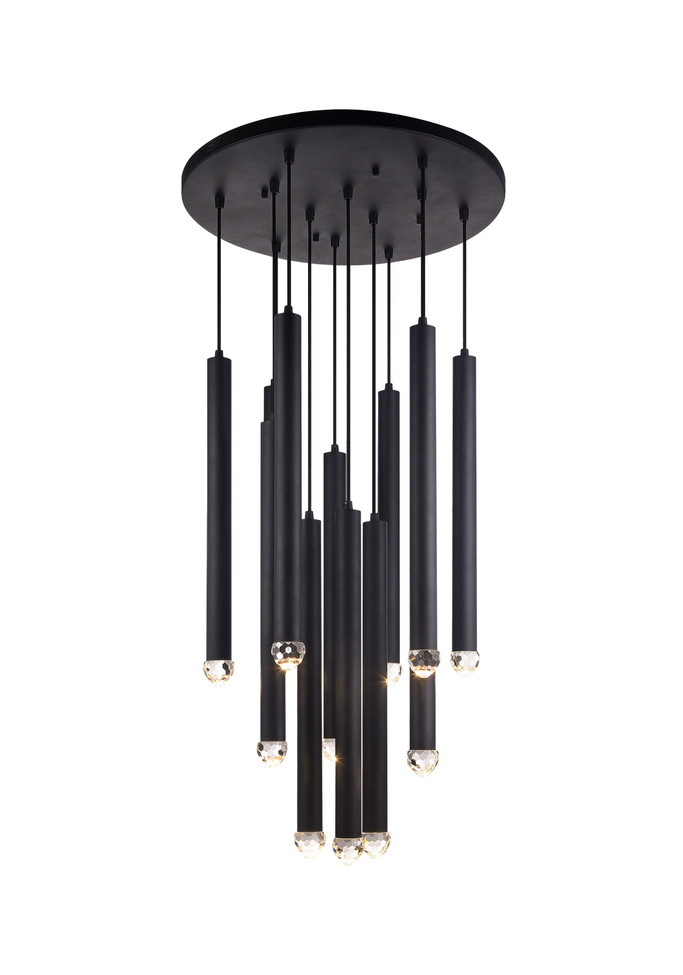 Matteo Lighting - C78312MB - LED Pendant - Reign - Matte Black