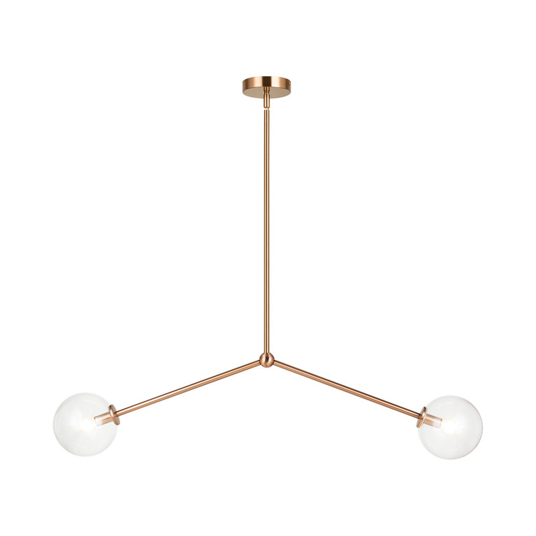 Matteo Lighting - C81702AGCL - Two Light Pendant - Novo - Aged Gold Brass