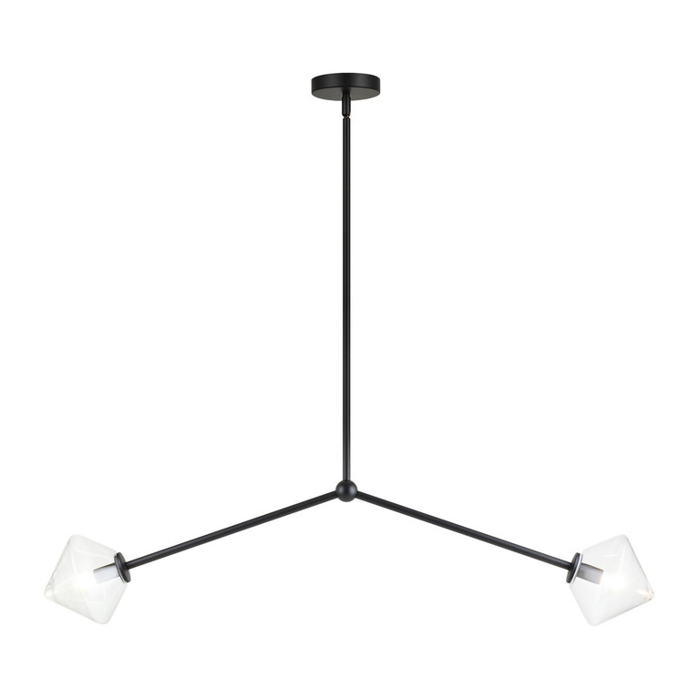 Matteo Lighting - C81742BKCL - Two Light Pendant - Novo - Black