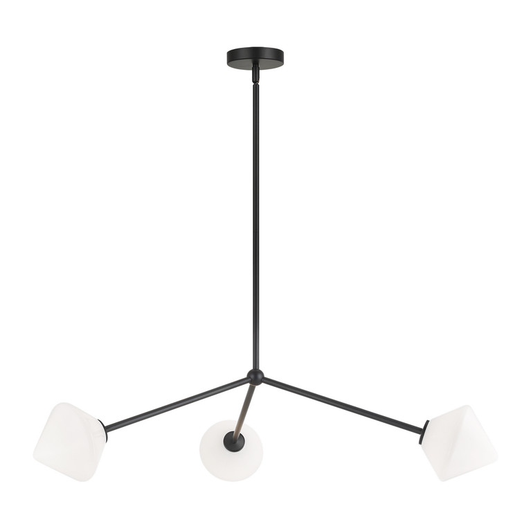 Matteo Lighting - C81743BKOP - Three Light Pendant - Novo - Black