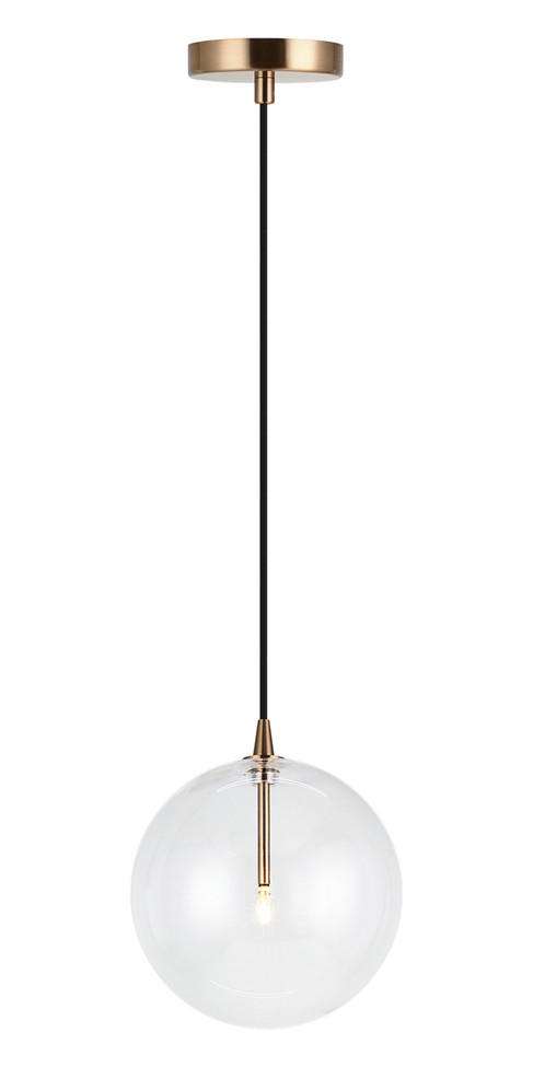 Matteo Lighting - C81811AGCL - One Light Pendant - Bolha - Aged Gold Brass