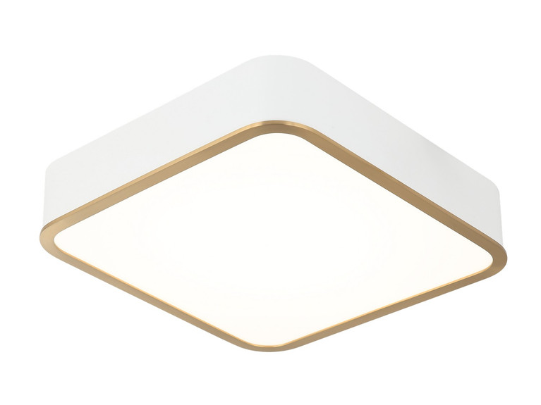 Matteo Lighting - M10542WHAG - LED Ceiling Mount - Ainslay - White + Aged Gold Brass