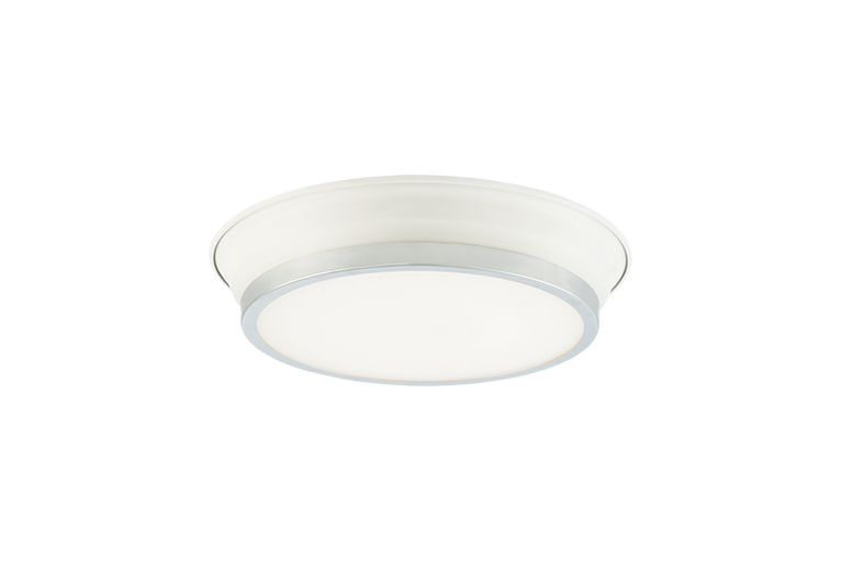 Matteo Lighting - M11201WHCH - LED Ceiling Mount - JAXX - White + Chrome