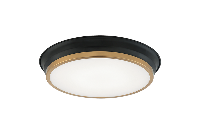 Matteo Lighting - M11202BKAG - LED Ceiling Mount - JAXX - Black + Aged Gold Brass