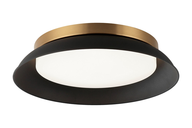 Matteo Lighting - M12515MBAG - LED Wall Sconce - FINLEY - Matte Black + Aged Gold Brass