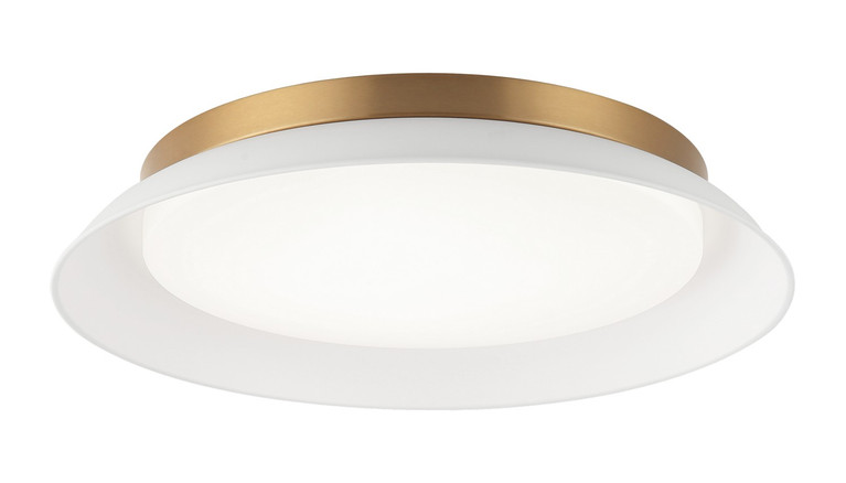 Matteo Lighting - M12518MWAG - LED Wall Sconce - Finley - Matte White + Aged Gold Brass
