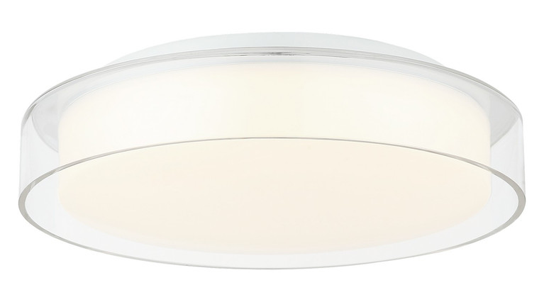 Matteo Lighting - M14614WHCL - LED Flush Mount - CALLUM - White + Clear