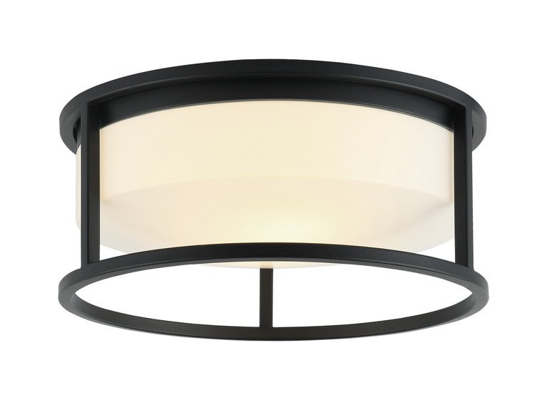 Matteo Lighting - M15002MB - Two Light Ceiling Mount - Framerton - Matte Black