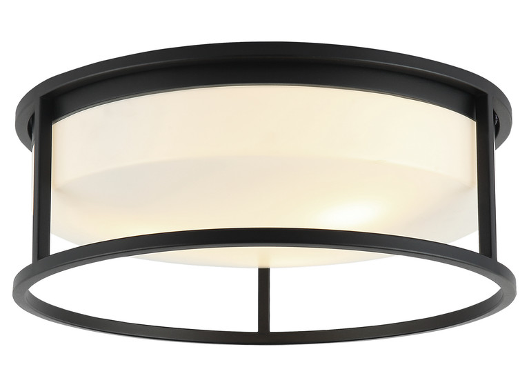 Matteo Lighting - M15003MB - Three Light Ceiling Mount - Framerton - Matte Black