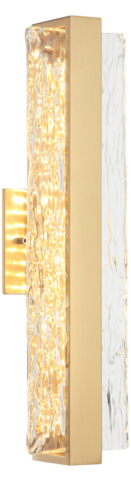 Matteo Lighting - S02018AG - LED Vanity - NIAGARA - Aged Gold Brass
