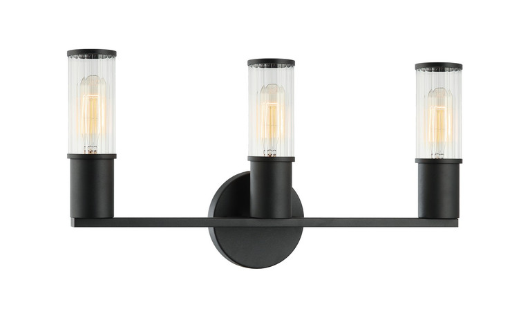 Matteo Lighting - S02803MB - Three Light Wall Sconce - KLARICE - Matte Black