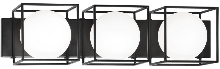 Matteo Lighting - S03803BK - Three Light Wall Sconce - Squircle - Black