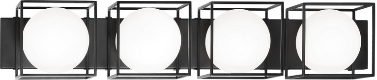 Matteo Lighting - S03804BK - Four Light Wall Sconce - Squircle - Black
