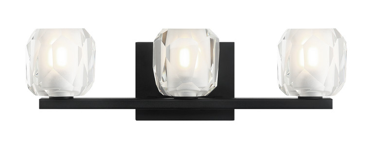 Matteo Lighting - S04103MB - Three Light Vanity - Carleton - Matte Black