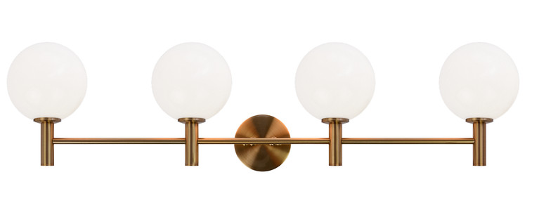Matteo Lighting - S06004AGOP - One Light Wall Sconce - Cosmo - Aged Gold Brass