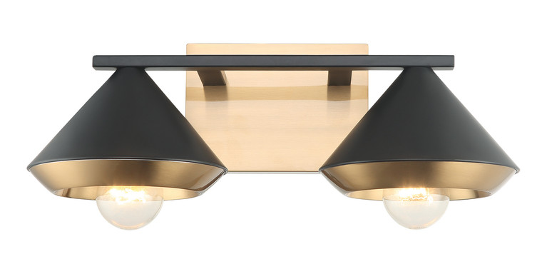 Matteo Lighting - S06802MBAG - Two Light Wall Sconce - Velax - Matte Black