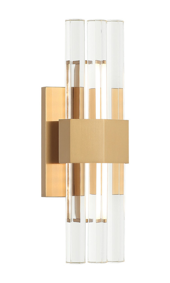 Matteo Lighting - S06913AG - LED Wall Sconce - KRUSTALLOS - Aged Gold Brass