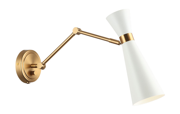 Matteo Lighting - S09621AGWH - One Light Wall Sconce - Blaze - White