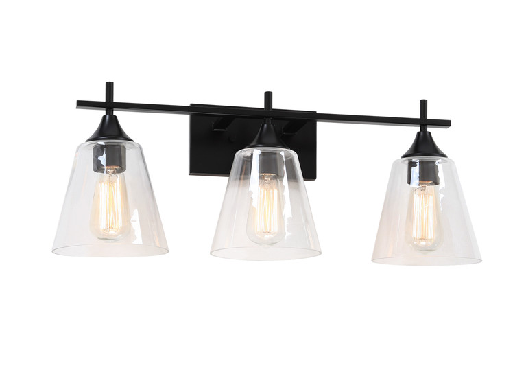 Matteo Lighting - S09803BK - Three Light Wall Sconce - Hollis - Black