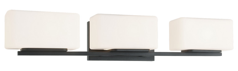 Matteo Lighting - S10803MB - Three Light Wall Sconce - Chiclet - Matte Black
