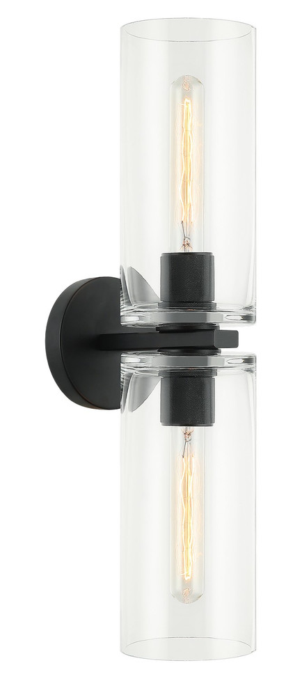 Matteo Lighting - W32512MB - Two Light Wall Sconce - Lincoln - Matte Black