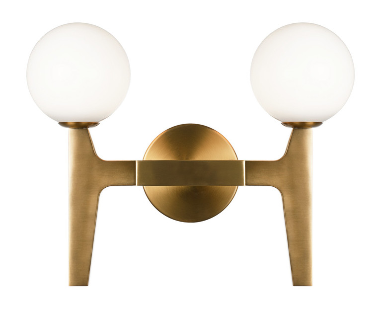 Matteo Lighting - W34902AGOP - LED Wall Sconce - Scriben - Aged Gold Brass