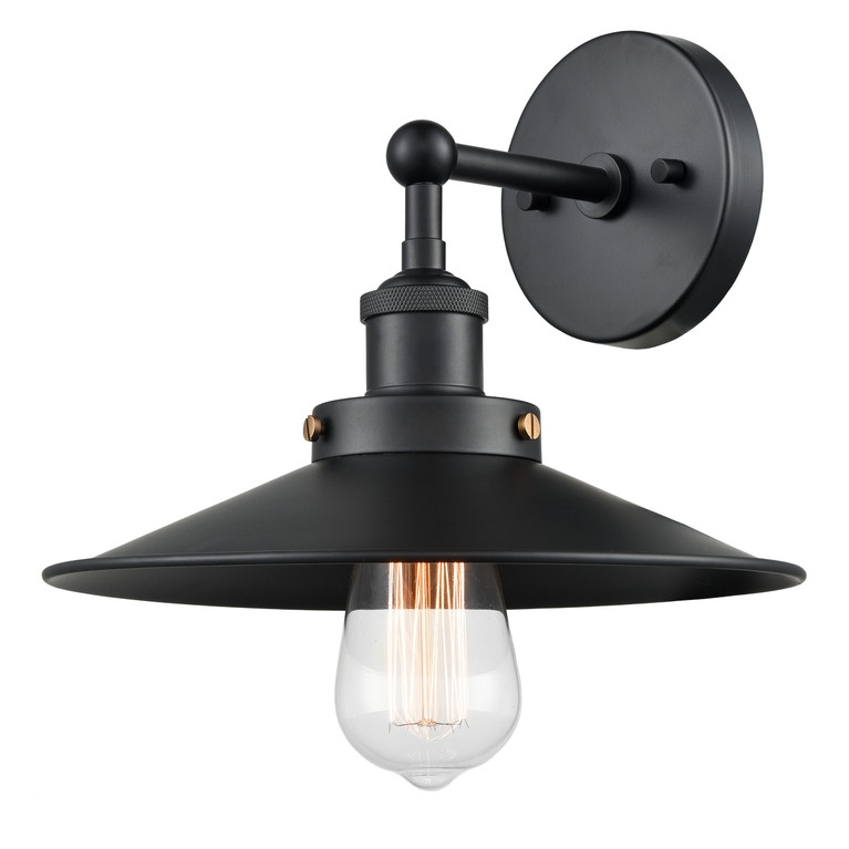 Matteo Lighting - W46111BKBK - One Light Wall Sconce - BULSTRODE'S WORKSHOP - Black