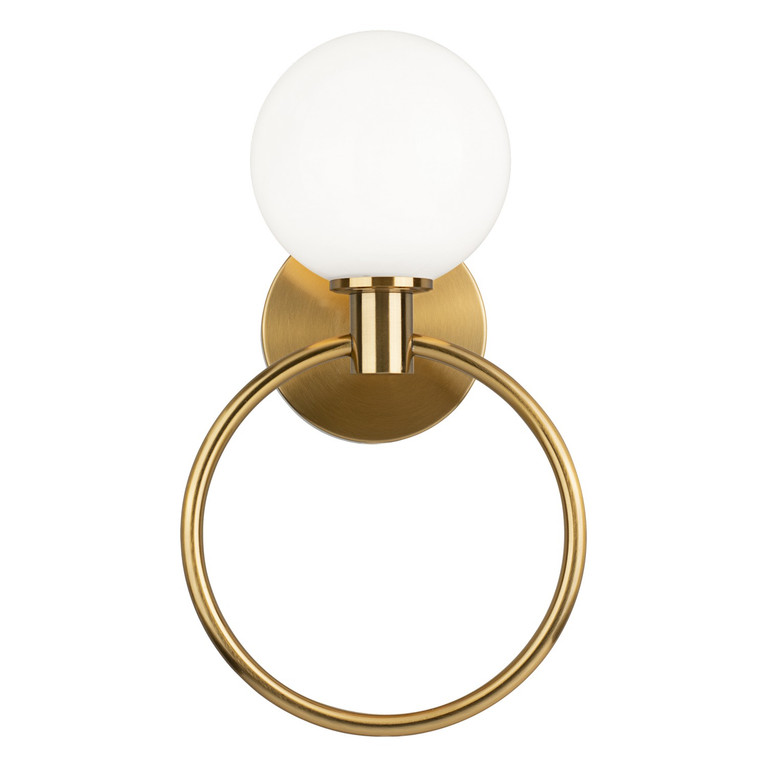 Matteo Lighting - W71301AGOP - One Light Wall Sconce - AVERLEY - Aged Gold Brass
