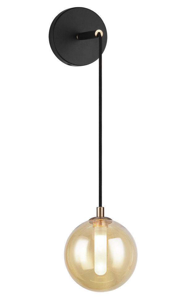 Matteo Lighting - W81001AM - One Light Wall Sconce - Magma - Amber