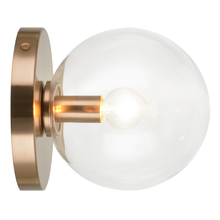 Matteo Lighting - WX06001AGCL - One Light Wall Sconce/Ceiling Mount - Cosmo - Aged Gold Brass