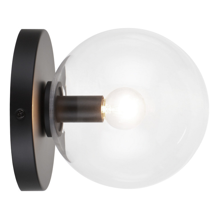 Matteo Lighting - WX06001BKCL - One Light Wall Sconce/Ceiling Mount - Cosmo - Black
