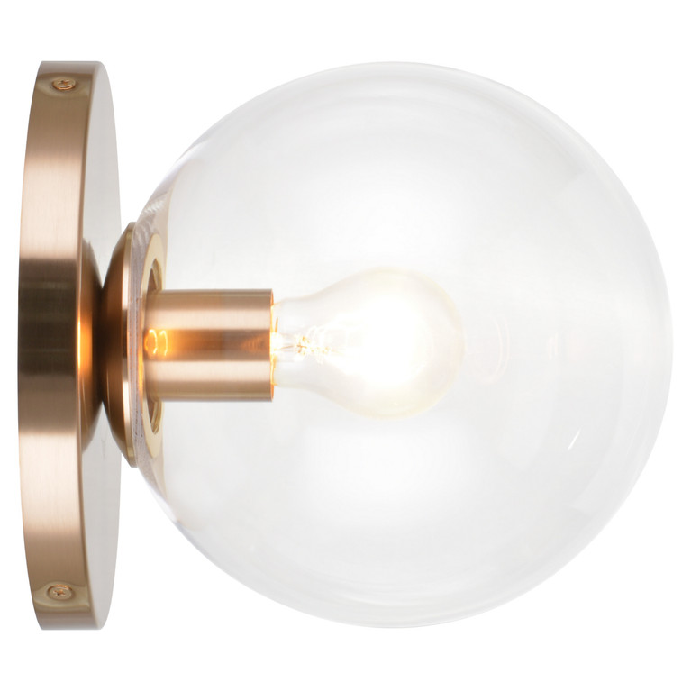 Matteo Lighting - WX06011AGCL - One Light Wall Sconce/Ceiling Mount - Cosmo - Aged Gold Brass
