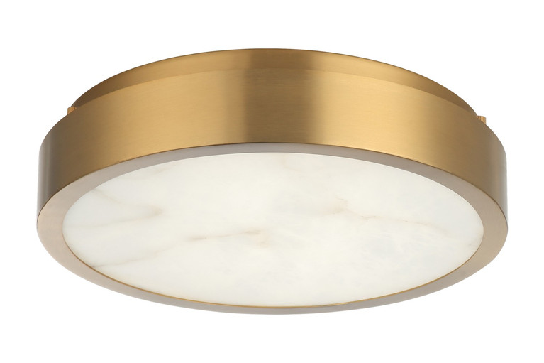 Matteo Lighting - X05911AG - LED Ceiling Mount - Marblestone - Aged Gold Brass