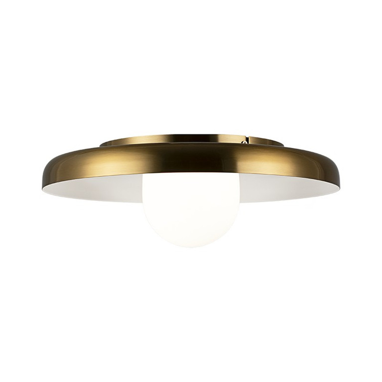Matteo Lighting - X34421AGOP - LED Ceiling Mount - Creston - Aged Gold Brass