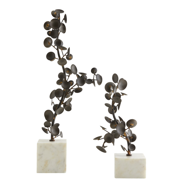 Arteriors - 2033 - Sculptures Set of 2 - Labrynths - Bronze