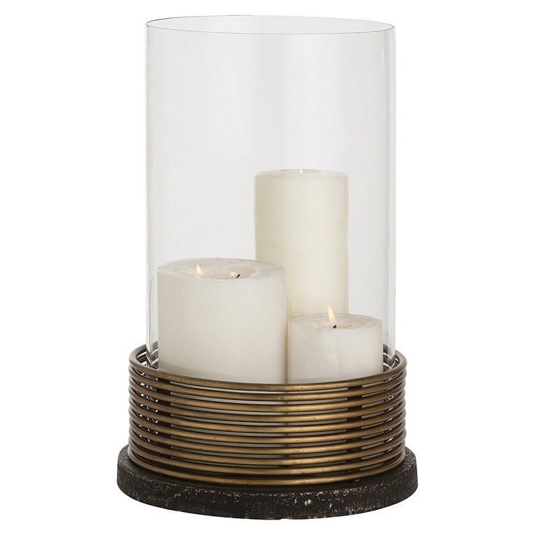 Arteriors - 2097 - Hurricane - Osbourne - Antique Brass/Distressed Black Iron