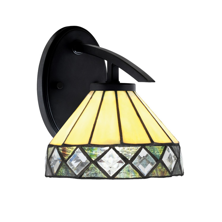 Toltec Lighting - 3720-MB-9405 - One Light Wall Sconce - Kurve - Matte Black