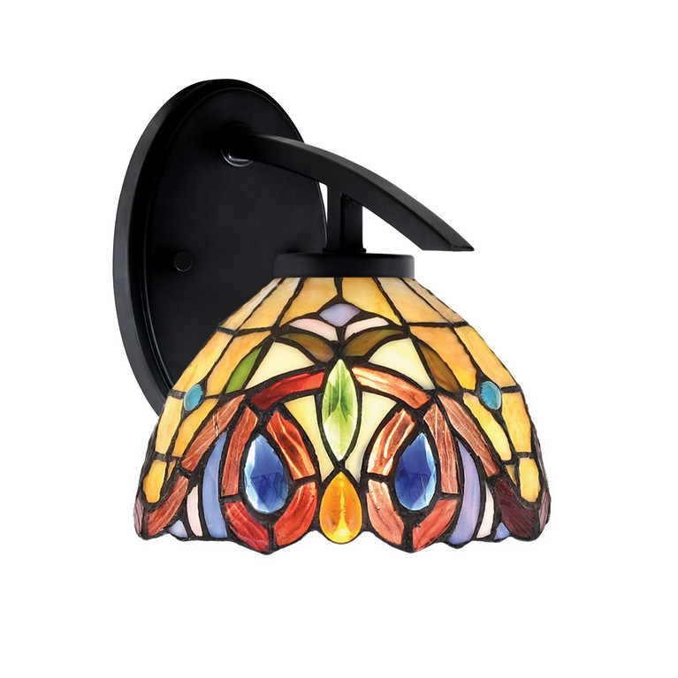 Toltec Lighting - 3720-MB-9445 - One Light Wall Sconce - Kurve - Matte Black