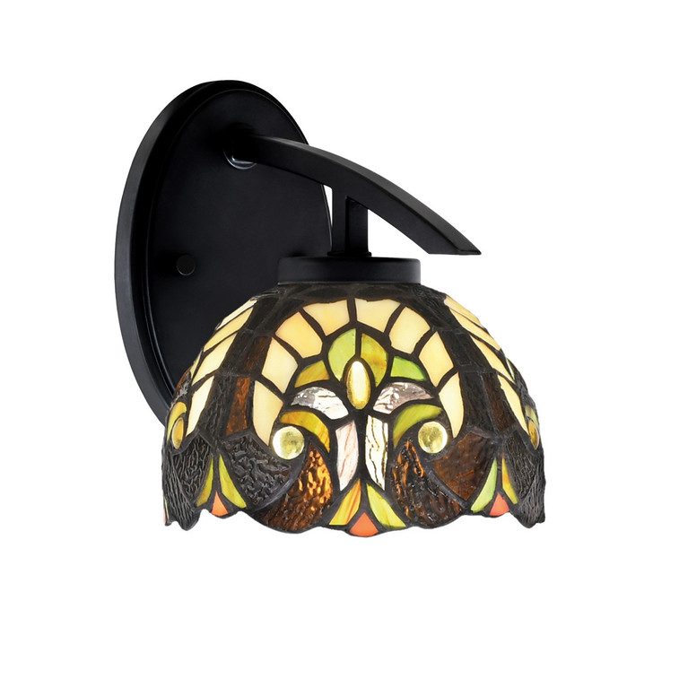Toltec Lighting - 3720-MB-9945 - One Light Wall Sconce - Kurve - Matte Black