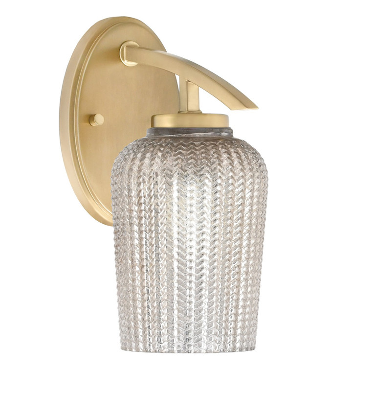 Toltec Lighting - 3720-NAB-4253 - One Light Wall Sconce - Kurve - New Age Brass
